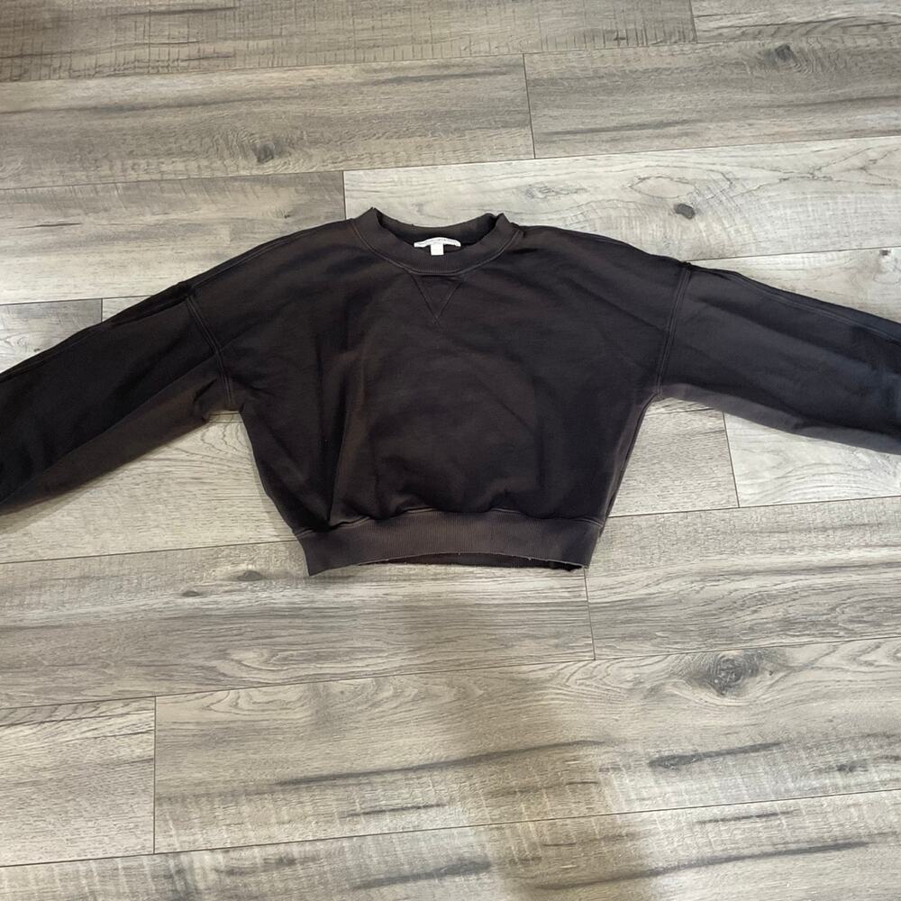 Spiritual gangster sweatshirt‎ distressed cropped size small with wide sleeves